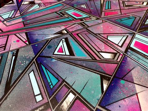Streetskate 1 An Abstract Geometric Painting And Fine Art Prints