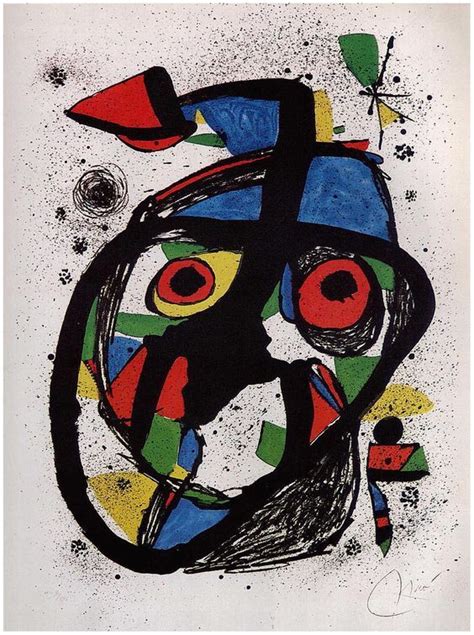 Abstract Painting By Joan Miro Carota 1978 Abstract Expressionism