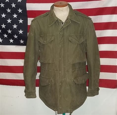 Vintage Us Army M51 Field Jacket Zip Front Og 107 Color Etsy