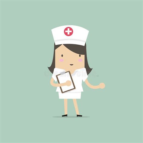 Nurse Holding Clipboard Stock Illustrations 502 Nurse Holding