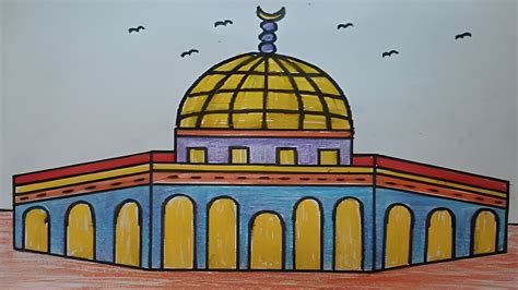 تعليم الرسمرسم المسجد الأقصى خطوة بخطوة بالقلم الرصاصرسم مسجد قبه
