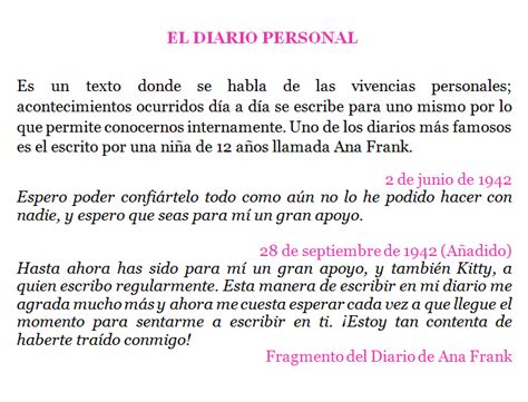 Modelo De Un Diario Personal