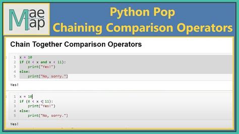 Python Pop Chaining Comparison Operators Youtube