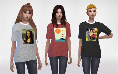 Sims 4 Oversized Shirt Cc