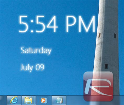 Add Windows 8 Style Clock To Your Windows 7 And Vista Desktop Download