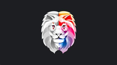 2048x1152 Lion Colorful Abstract Minimal 4k 2048x1152 Resolution Hd 4k