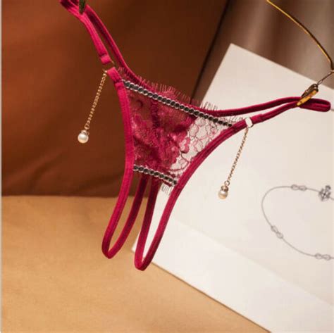 Sexy Thongs Panties Open Crotch G String Crotchless Underwear Pearl Night Lace Ebay