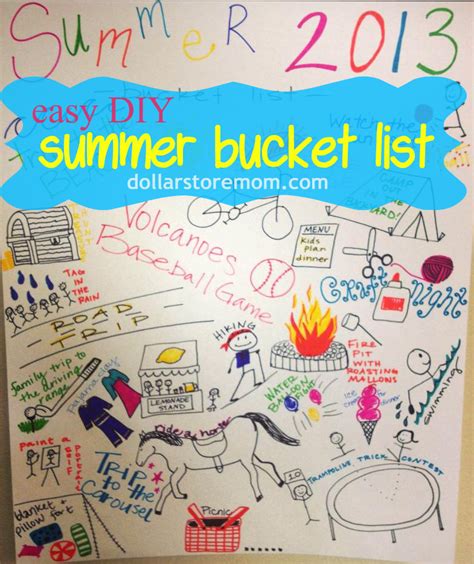 Make A Summer Bucket List Poster Dollar Store Crafts