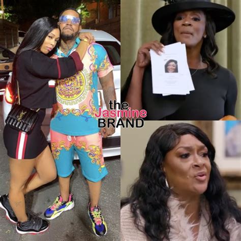 lhhatl star lil scrappy s mom presents obituary of his wife bambi s mom during explosive