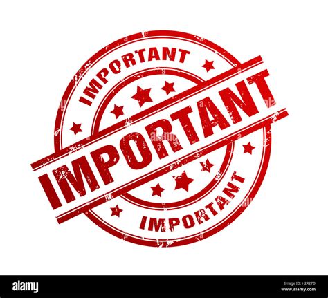 Important Rubber Stamp Illustration Stock Photo Alamy