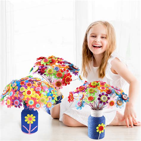 Flower Crafts Kit For Kids Age 4 To 12 Fun Diy Craft Kit For Girls