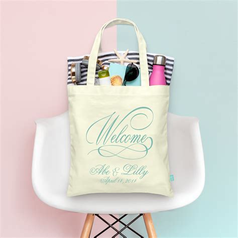 Personalized Wedding Welcome Tote Bag