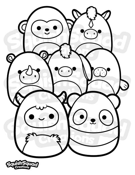 Printable Squishmallow Coloring Pages