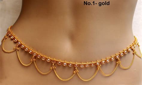 Beautifully Designed Gold Color Belly Chain Can Be Used With Belly Dance Costumes And Saris