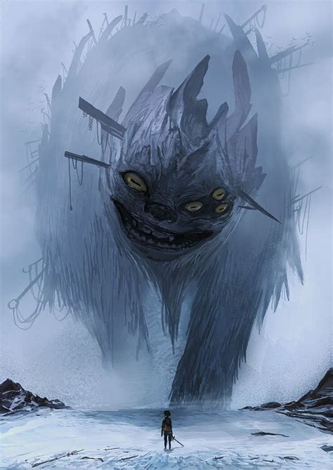 Ice Monster Fantasy Concept Art Mythical Creatures Art Dark Fantasy Art