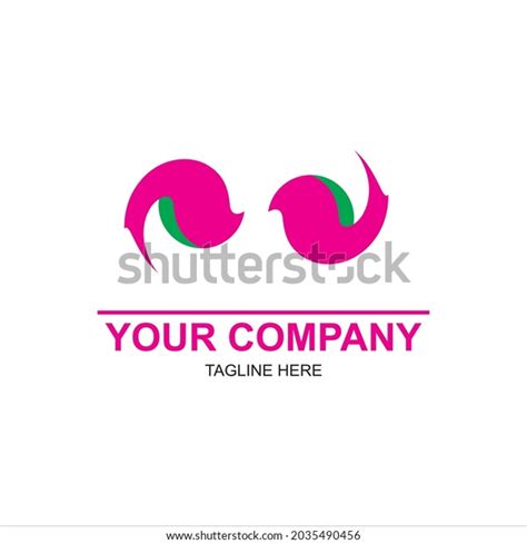 Two Birds Logo Vector Design Stock Vector Royalty Free 2035490456