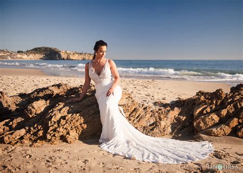 Full beach wedding setup, wedding minister/notary, unity sand ceremony, professional photography. Crystal Cove State Park Laguna Beach Wedding | Rachel & Kevin