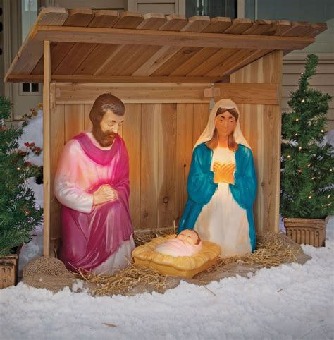 Life Size Lighted Outdoor Nativity Sets