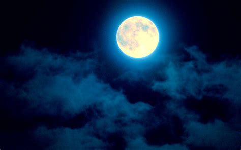 Full Moon In Blue Night Sky Image Abyss