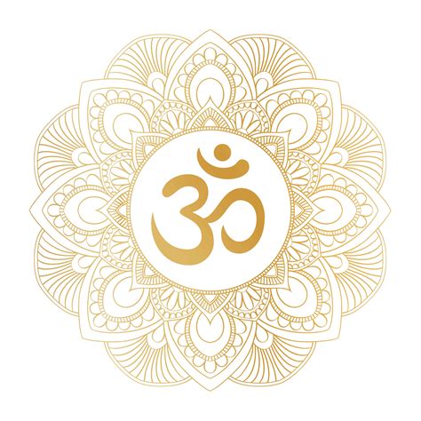 Mandala With Aum Om Ohm Sign Spiritual Symbol Collection Om Symbol