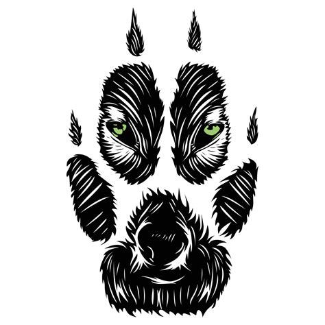 Wolf Paw Vector Art Icons And Graphics For Free Download