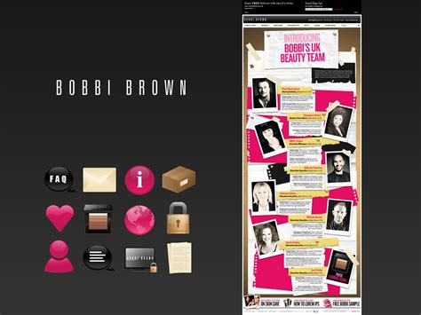 Bobbi Brown Team Page And Custom Icon Set By Jordan Memari On Dribbble