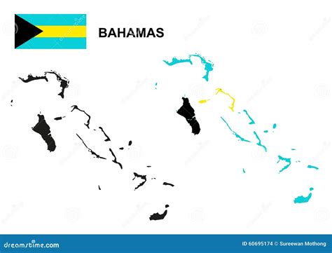 Bahamas Flag Map