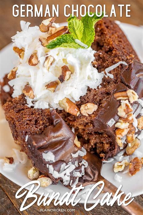 Mix together with a hand held mixer or even by hand. German Chocolate Bundt Cake | Chocolate cake mix recipes ...