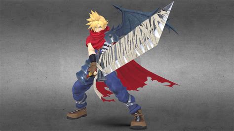 Kingdom Hearts Cloud Smash Ultimate Style 3d Model By Joete