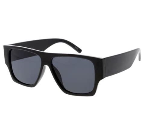 Flat Top Shield Sunglasses Oversized Sunglasses Chunky Etsy