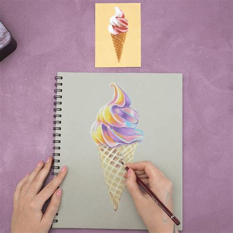 How To Draw Ice Cream With Colored Pencils Arteza Camp Day 5 Draw