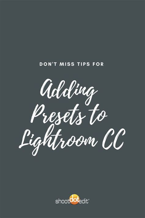 Once you open lightroom, go to develop module, then find the show ligthroom develop presets panel on left side of screen or click show lightroom presets folder on the presets tab. How to Add Presets to Lightroom CC | Beginner photo ...