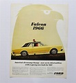 Large Car Ad 1966 Ford Falcon motor company classic old photo | Etsy