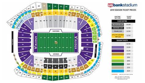 U.S. Bank Stadium Seating Chart and Map | Minnesota Vikings - vikings.com