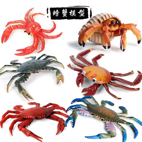 Simulated Sea Life Crab Model Animals Figurines Realistic Sea Creature