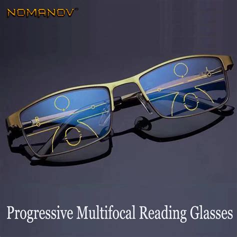 Nomanov See Near And Far Anti Blu Men Women Progressive Multifocal Reading Glasses Add 75 To Add