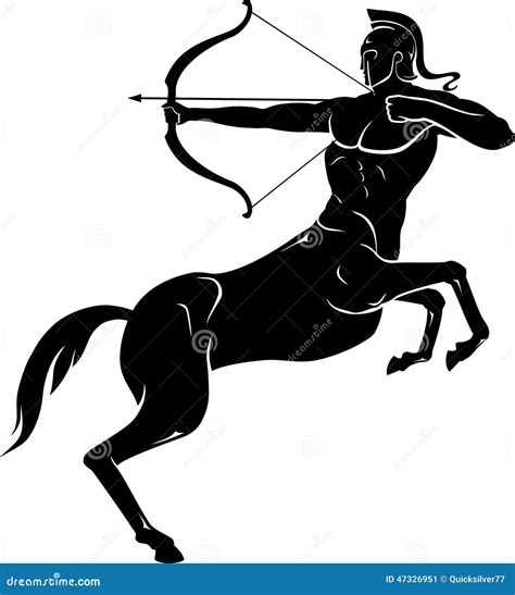 Sagittarius Symbol Silhouette Stock Illustration Image 47326951