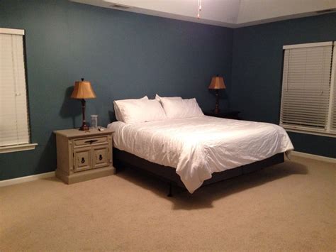 Master bedroom paint colors can set the mood, invigorate a space, or create a calming atmosphere. Behr paint--Smokey Blue | Blue bedroom paint, Behr blue ...
