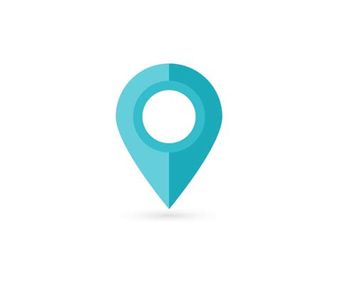 Blue Map Location Pin Icon Vector Image Free Svg