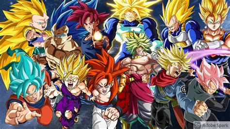 Every Super Saiyan Transformation In Dragon Ball Z Super Gt And Heroes Hd Youtube