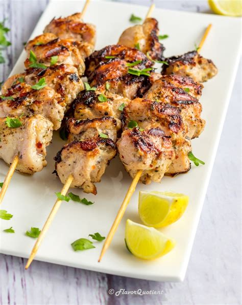 Garlic And Herb Chicken Kabobs Easy Grilled Chicken Recipe Flavor