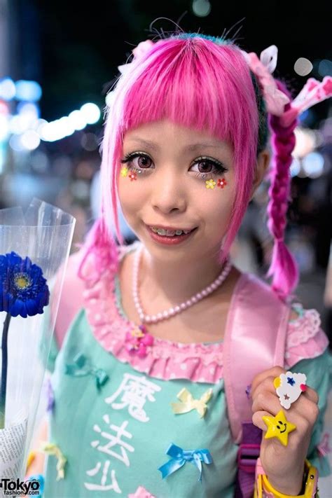 Haruka Kurebayashi W “magical Girl” Dress And Pink Braids In Harajuku