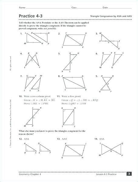 This page contains triangle congruence worksheet to help you in your studies. Congruent Triangle Worksheets Free | Congruent triangles worksheet, Triangle worksheet, Geometry ...