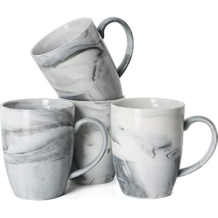 Amazon Com Oz Stackable Coffee Mugs Smilatte M Novelty Marble