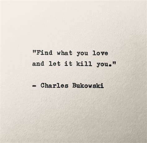 Charles Bukowski Hand Typed Quote Poem Vintage Typewriter Etsy