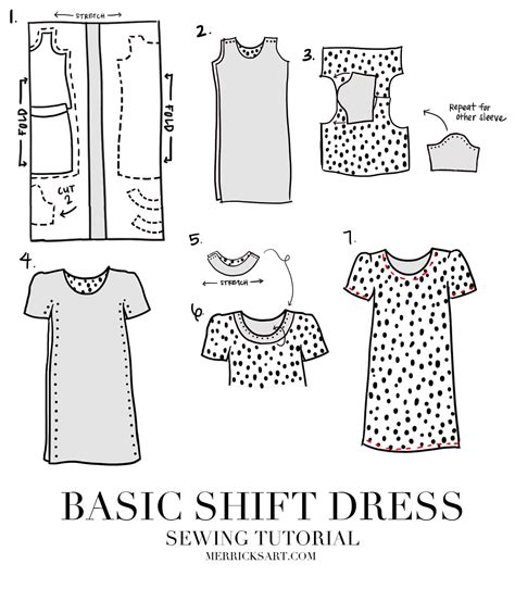 26 Shift Dress Sewing Pattern Ravaaeni