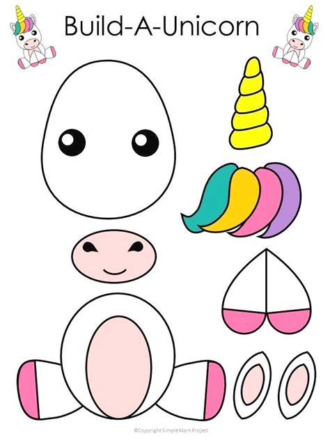 Pin By Brandy Sookram On Kids Free Printable Crafts Unicorn Craft