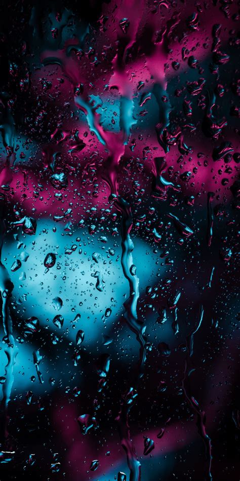 Download Wallpaper 1080x2160 Water Drops Surface Dark Honor 7x