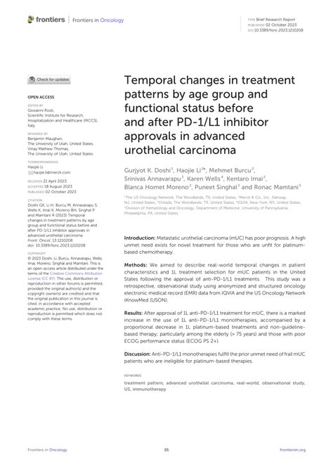 Pdf Temporal Changes In Treatment Patterns By Age Group And