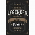 Wahre Legenden wurden im April 1940 geboren : Vintage Geburtstag ...